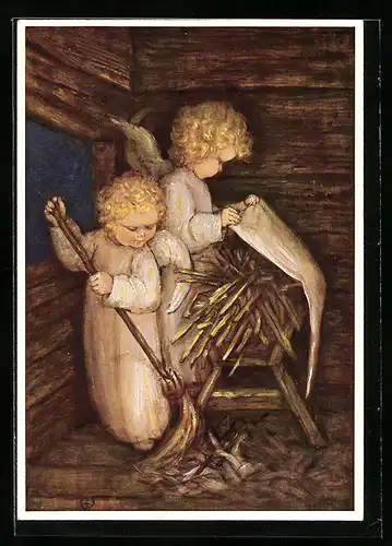 Künstler-AK Maria Spötl: Nun kommt Es bald