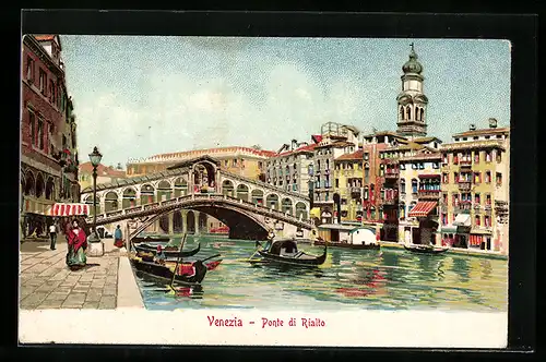 Lithographie Venezia, Ponte di Rialto