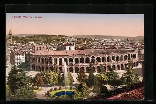 AK Verona, Arena aus der Vogelschau