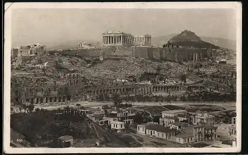 AK Athen, Blick auf die Akropolis