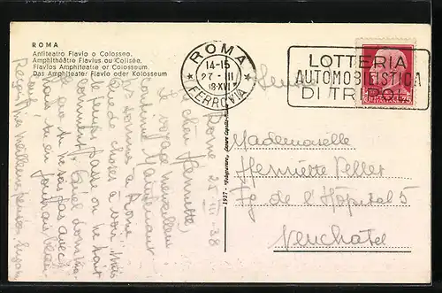 AK Roma, Anfiteatro Falvio e Colosseo