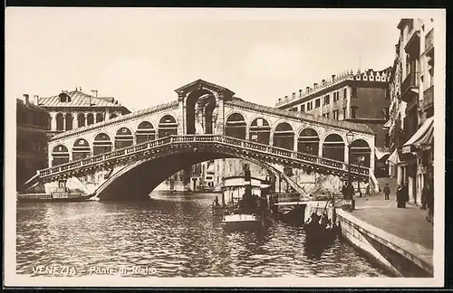AK Venezia, Ponte di Rialto, Rialto-Brücke