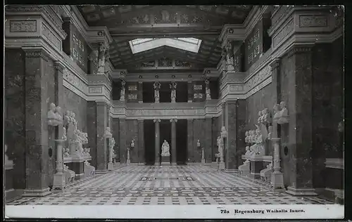 AK Regensburg, Walhalla, Innenansicht