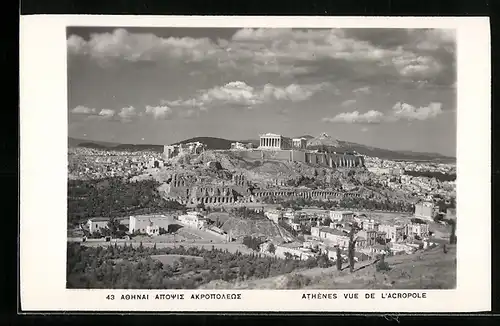 AK Athen, Akropolis mit Umgebung aus der Vogelschau