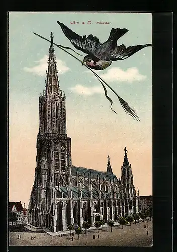 AK Ulm a. D., Anblick des Münsters