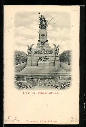 AK Niederwald, Gruss vom National-Denkmal