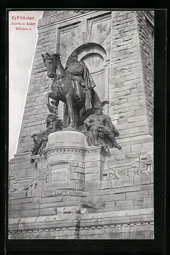 AK Kyffhäuser, Kaiser-Wilhelm-Standbild auf dem Kyffhäuser