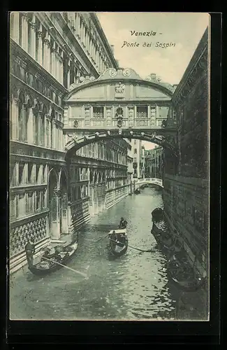 AK Venezia, Ponte dei Sospiri, Gondeln