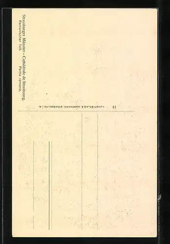 AK Strassburg, Münster, Romanischer Teil