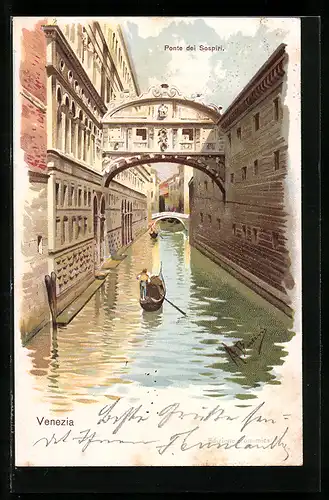 Lithographie Venezia, Ponte dei Sospiri