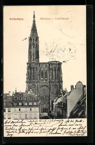 AK Strassburg, Partie am Münster