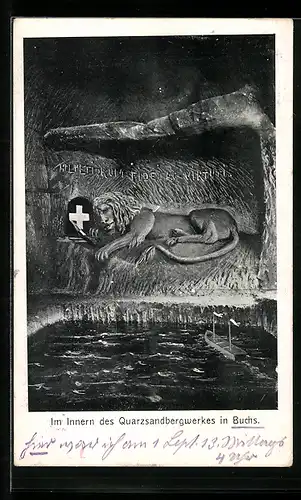 AK Buchs, Im Innern des Quarzsandbergwerkes
