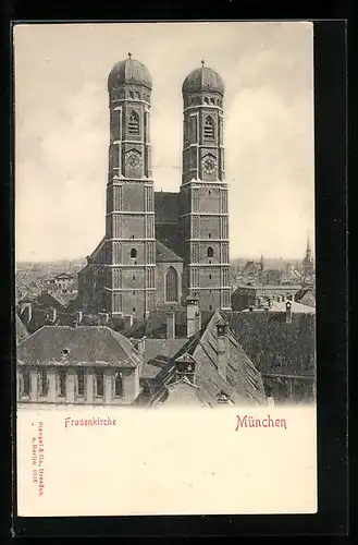 AK München, Partie an der Frauenkirche