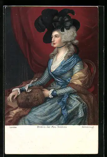 Künstler-AK Stengel & Co. Nr. 29956: Portrait oif Mrs Siddons, Britische Edeldame