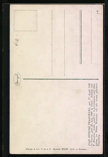 Künstler-AK Stengel & Co. Nr. 29196: Die Schaukel