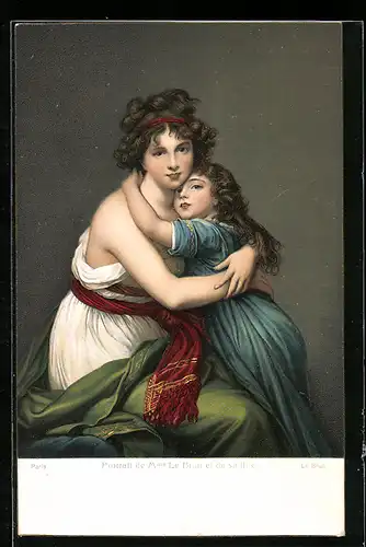 Künstler-AK Stengel & Co. Nr.29876: Portrait de Mme Le Brun et de sa fille