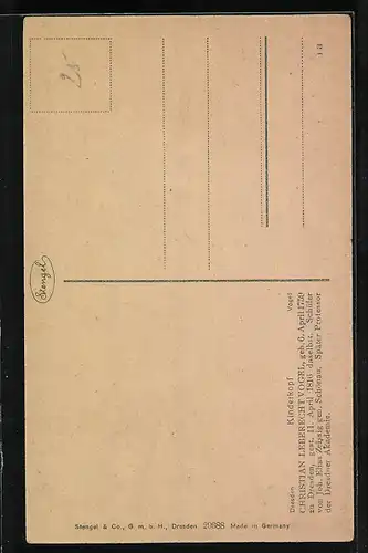 Künstler-AK Stengel & Co. Nr. 29688: Kinderkopf