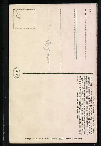 Künstler-AK Stengel & Co. Nr. 29071: Das Heilige Abendmahl von Hofmann