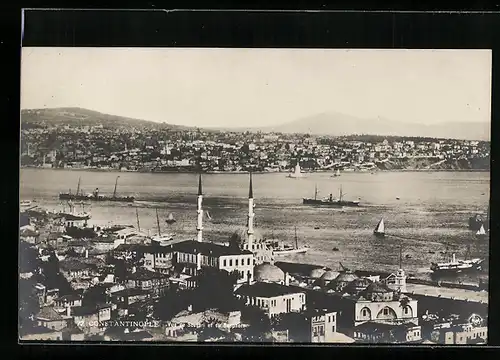 AK Konstantinopel, Ortsansicht aus der Vogelschau