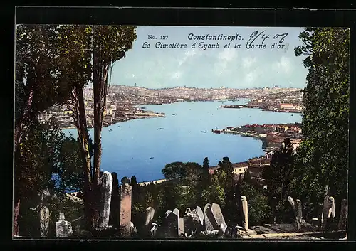 AK Constantinople, Le Cimetiere d`Eyoub et la Corne d`Or