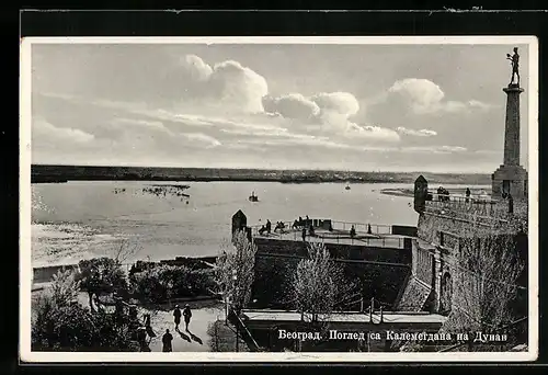 AK Beograd, Blick vom Kalemegdan auf die Donau