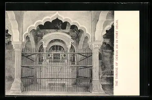 AK Delhi, The Throne of Dewan Am in Fort Delhi
