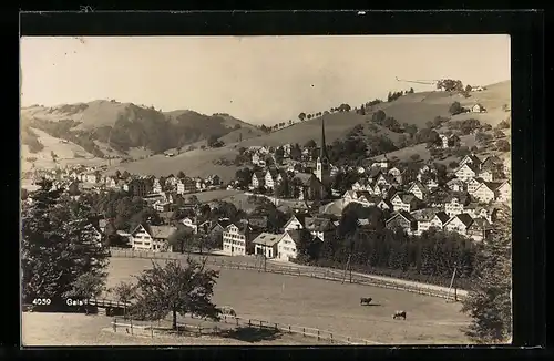 AK Gais, Ortsansicht mit Umgebung aus der Vogelschau