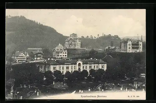 AK Herisau, Krankenhaus mit Umgebung aus der Vogelschau