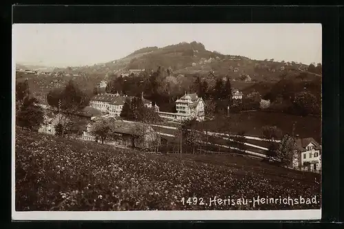 AK Herisau-Heinrichsbad, Gesamtansicht mit Umgebung aus der Vogelschau