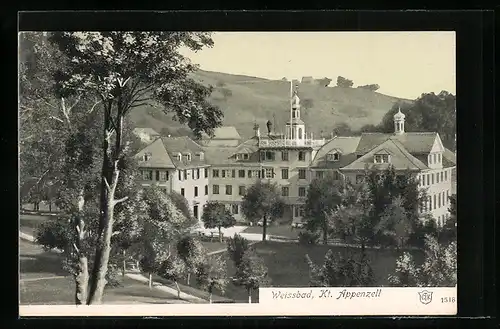 AK Weissbad, Blick zurm Kurhaus