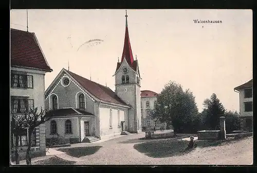 AK Walzenhausen, Blick auf die Kirche