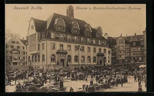 AK Herisau, Markt am Staats- und Kantonalbankgebäude