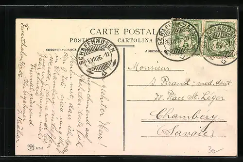 AK Schaffhausen, Totalansicht mit Sicht ins Mühlethal