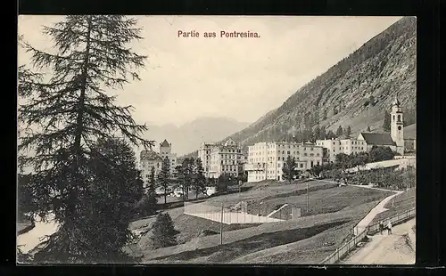 AK Pontresina, Partie aus der Ortschaft