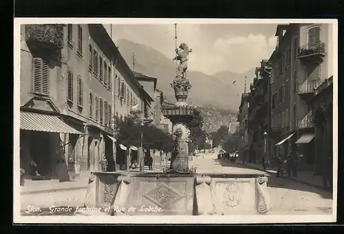 AK Sion, Grande fontaine et Rue de Loèche