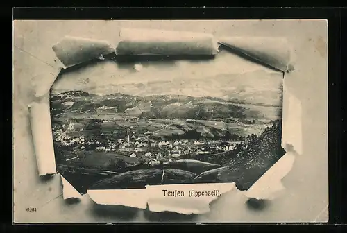 AK Teufen, Ortsansicht mit Umgebung