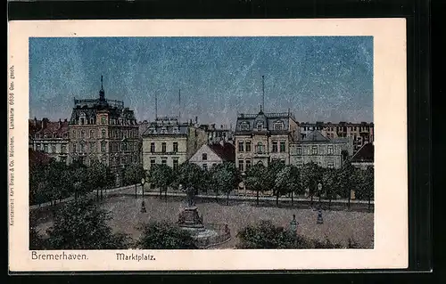 Luna-AK Bremerhaven, Blick auf den Marktplatz