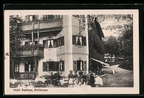 AK Schliersee, Hotel Seehaus mit Aussenbereich