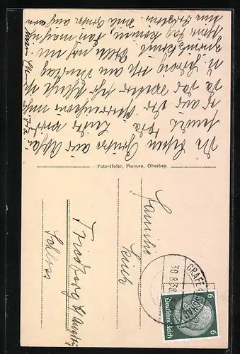 AK Grafen-Aschau, Blick auf Erholungsheim Lindenhof und Schloss