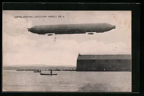 AK Zeppelin`sches Luftschiff Modell Nr. 4