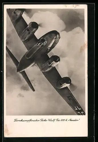AK Fernkampfbombenflugzeug Focke-Wulf Fw 200 C Condor