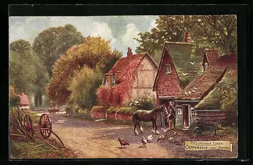 Künstler-AK Raphael Tuck & Sons Nr. 7489: Coppersale, near Epping, Dorfstrasse