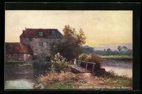 Künstler-AK Raphael Tuck & Sons Nr. 7536: Berkshire, Brimpton Mill On The Kennet