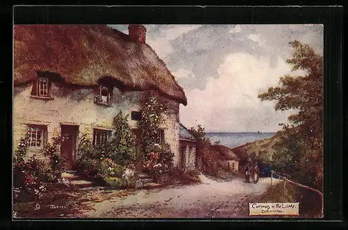 Künstler-AK Raphael Tuck & Sons Nr. 1681: Cottages on the Lizzard
