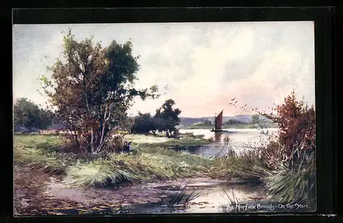 Künstler-AK Raphael Tuck & Sons Nr.8544: The Norfolk Broads, On the Yare