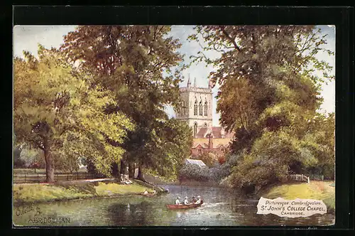 Künstler-AK Raphael Tuck & Sons Nr. 7612: Cambridge, St. John`s College, Chapel