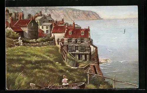 Künstler-AK Raphael Tuck & Sons Nr. 6177: Whitby, Ortsansicht mit Meeresblick