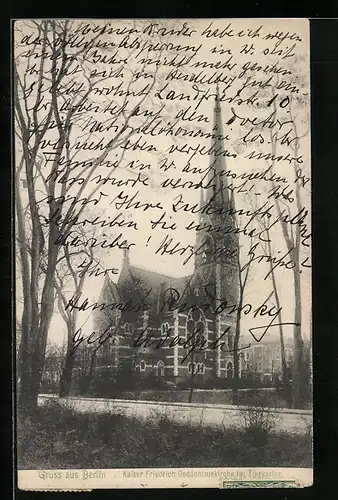 AK Berlin-Tiergarten, Kaiser Friedrich Gedächtniskirche