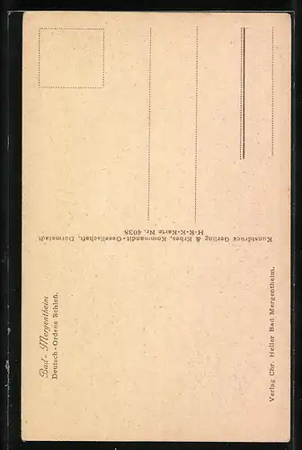 Künstler-AK Bad-Mergentheim, Deutsch-Ordens-Schloss