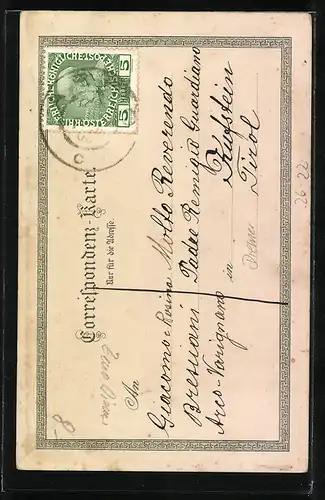 Künstler-AK Zeno Diemer: Arco, Vegetation mit Blick auf den Kirchturm